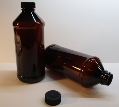 16 oz Modern Round PET Bottles And Caps-Pharmaceutical Grade-FREE 48 US State Shipping